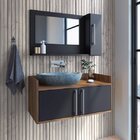 Conjunto De Balcão E Espelheira Para Banheiro Akira  Móveis P