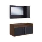 Conjunto De Balcão E Espelheira Para Banheiro Akira  Móveis P