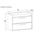 Conjunto De Balcão E Espelheira Para Banheiro Arlo  Móveis Br