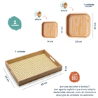Conjunto De Bandeja E Bowls Para Servir A Mesa Natural U