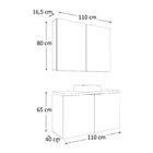 Conjunto De Banheiro 110cm X 145cm Nature Carvalho / Verde
