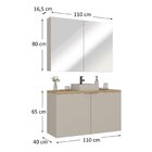 Conjunto De Banheiro 65cm X 110cm Nature Panna / Carvalho