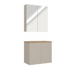 Conjunto De Banheiro 75cm Cnj4012 Nature Panna / Carvalho