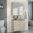 Conjunto De Banheiro 75cm Cnj4012 Nature Panna / Carvalho