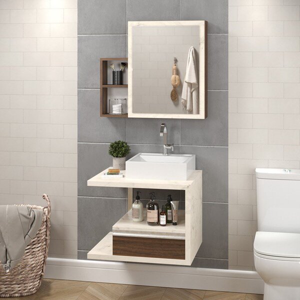 Conjunto De Banheiro Berton Cherry 60cm Atenna/ameixa