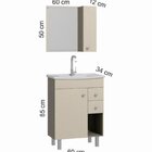 Conjunto De Banheiro Berton Fiore 0,60cm Linen/nude