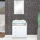 Conjunto De Banheiro Classic Branco E Carvalho