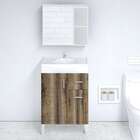 Conjunto De Banheiro Com Espelho Gouda 1 Pt 2 Gv Branco E Mar