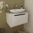 Conjunto De Banheiro Com Gabinete Suspenso 1 Porta, Espelheir