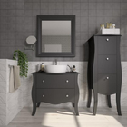 Conjunto de Banheiro Completo Classe 3 Peças Preto Artemobili