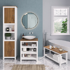 Conjunto de Banheiro Completo Moderno 3 peças Branco Artemobili