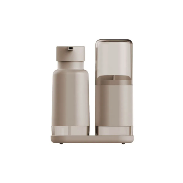 Conjunto De Banheiro Dual Porta Escova Pasta E Sabonete Líqui