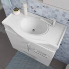 Conjunto De Banheiro Fortaleza Amêndoa E Branco