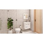 Conjunto De Banheiro Gabinete Suspenso 2 Gavetas Com Espelhei