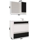 Conjunto De Banheiro Grécia Branco E Preto