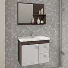 Conjunto De Banheiro Hortencia Café E Branco