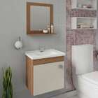 Conjunto De Banheiro Iris Amêndoa E Off White