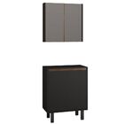 Conjunto De Banheiro Litto Gabinete Sem Cuba + Espelheira 60c