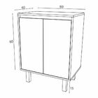 Conjunto De Banheiro Litto Gabinete Sem Cuba + Espelheira 60c