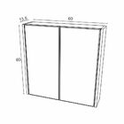 Conjunto De Banheiro Litto Gabinete Sem Cuba + Espelheira 60c