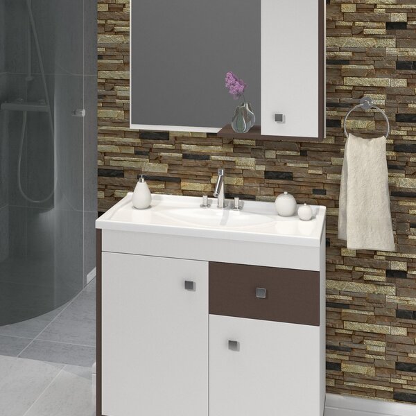 Conjunto De Banheiro Males 0,80cm Br/ruggine