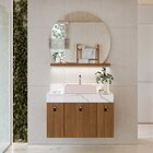 Conjunto De Banheiro Nicole 80 Sem Cuba Freijó