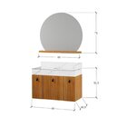 Conjunto De Banheiro Nicole 80 Sem Cuba Freijó