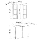 Conjunto De Banheiro Sem Cuba 80cm Vittare Carvalho/branco