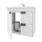 Conjunto De Banheiro Tulipa Café E Branco