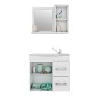 Conjunto De Banheiro Vix Amêndoa E Off White