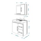 Conjunto De Banheiro Vix Amêndoa E Off White