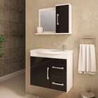 Conjunto De Banheiro Vix Branco E Preto