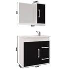 Conjunto De Banheiro Vix Branco E Preto