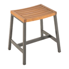Conjunto de Banqueta Alumínio 46,2x46,4cm Oris 2 peças Cinza Naterial