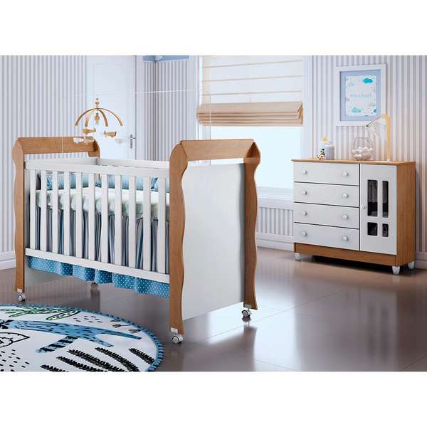 Berço americano branco com marrom clearance