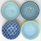 Conjunto De Bowls De Porcelana Colorido  Decorativo 4 Pcs 13