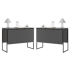 Conjunto De Buffets Industriais Milão Preto Onix