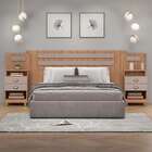 Conjunto De Cabeceira Casal Com 2 Mesas De Apoio Duna 4 Gv Me