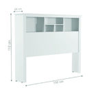 Conjunto De Cabeceira Com Mesa Lateral Parma Branco Nature