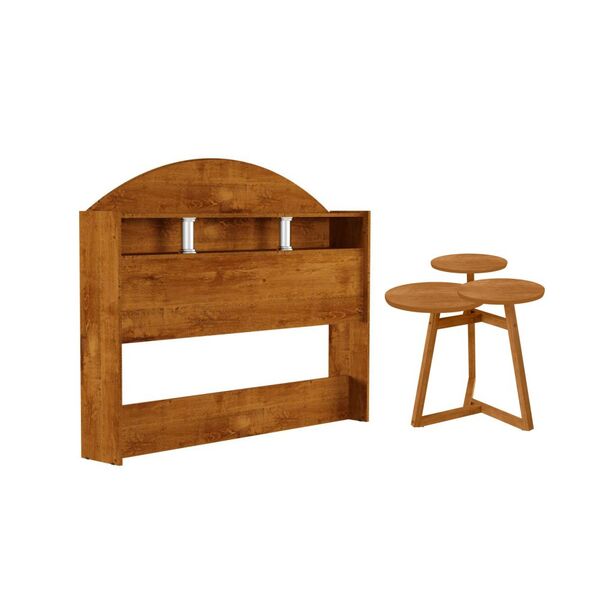 Conjunto De Cabeceira Com Mesa Lateral Parma Nature