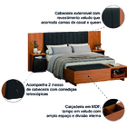 Conjunto De Cabeceira Extensível Com Mesa De Cabeceira E Calç