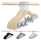 Conjunto De Cabide De Veludo Com Presilha 10 Peças Cinza