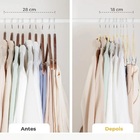 Conjunto De Cabide De Veludo Com Presilha 10 Peças Cinza