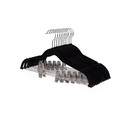 Conjunto De Cabide De Veludo Com Presilha 50 Peças Preto