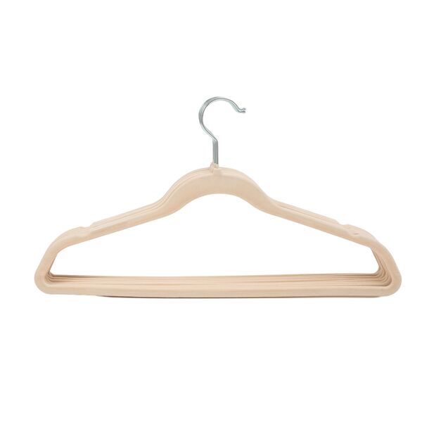 Conjunto De Cabides De Veludo Bege 8pcs - Oikos Bege U