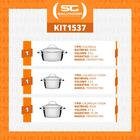 Conjunto De Caçarolas Allegra Inox 3 Peças Fundo Triplo 18, 2