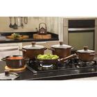 Conjunto De Caçarolas Duo Smart 5 Peças Chocolate Ceraflame