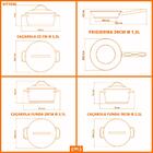 Conjunto De Caçarolas E Frigideira Allegra Inox 4 Peças Fundo