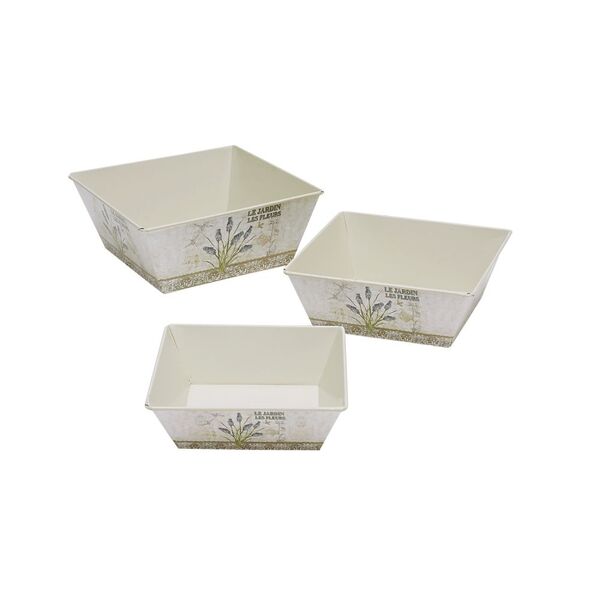 Conjunto De Cachepots De Ferro 3 Pcs