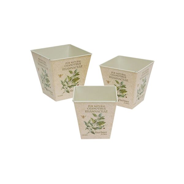 Conjunto De Cachepots De Ferro 3 Pcs